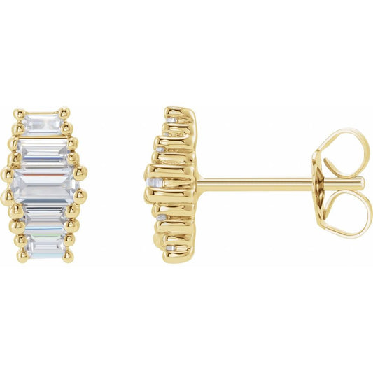 Diamonds and Gold Scala Studs