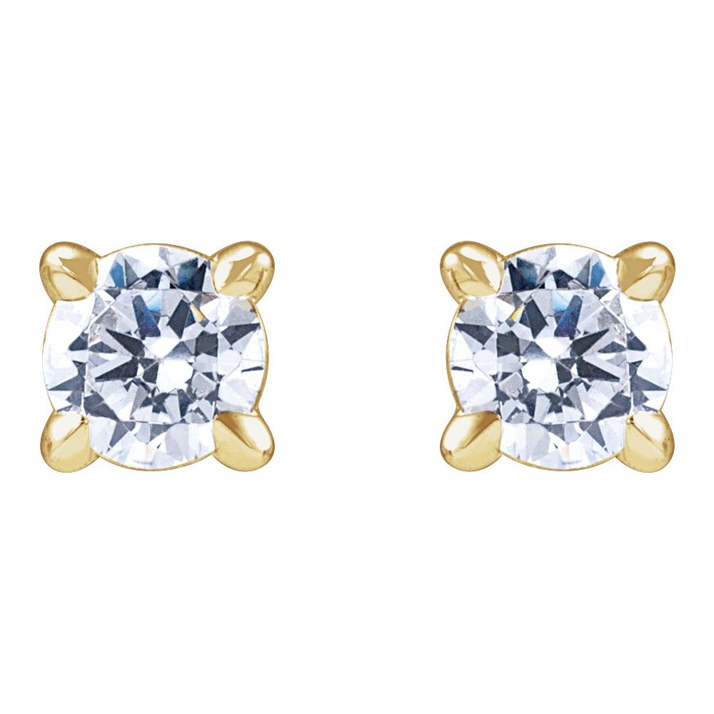 Diamonds and Gold Cocktail Stud Earrings
