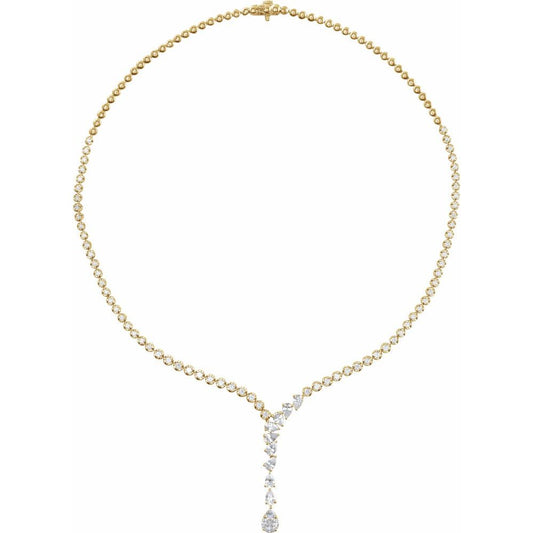 Diamonds and Gold Statement Necklace