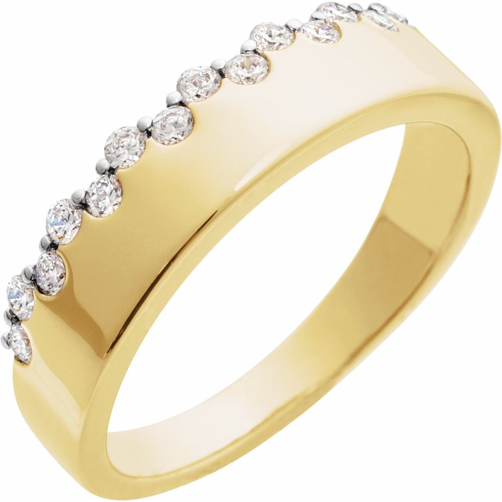 Natural Diamonds and Gold Anellina Ring