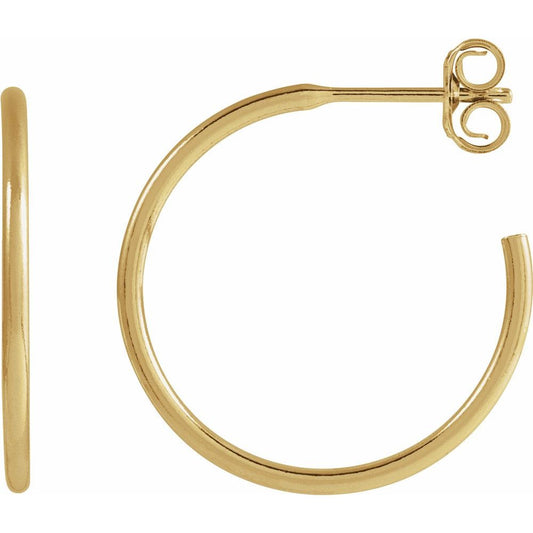 14K Yellow Gold-Filled 20 mm Hoop Earrings