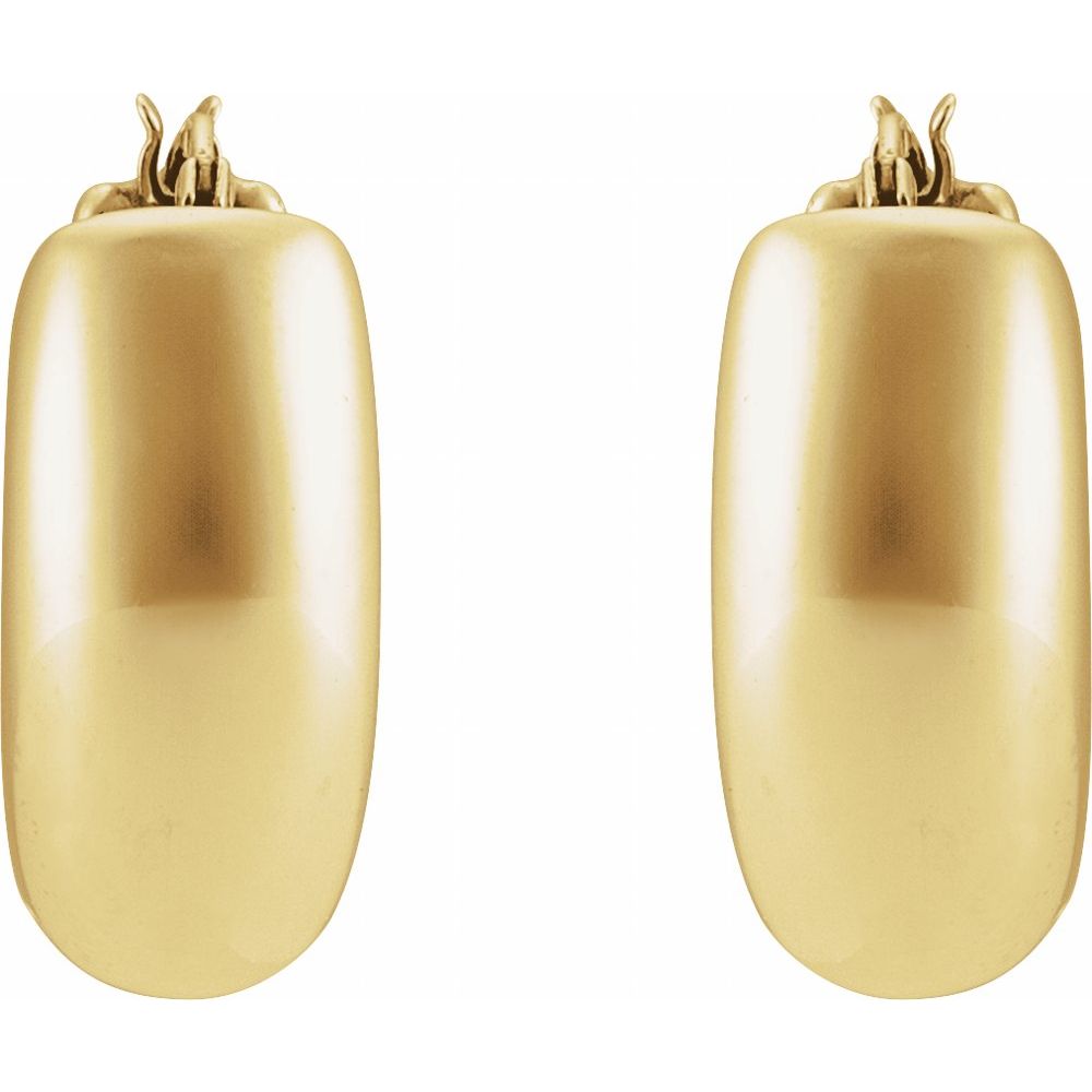 14K Yellow Electroform 20 mm Hoop Earrings