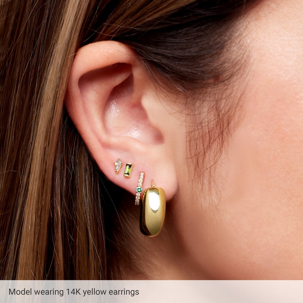 14K Yellow Electroform 20 mm Hoop Earrings