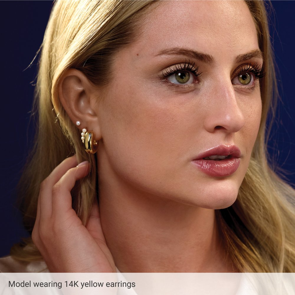 14K Yellow Electroform 20 mm Hoop Earrings