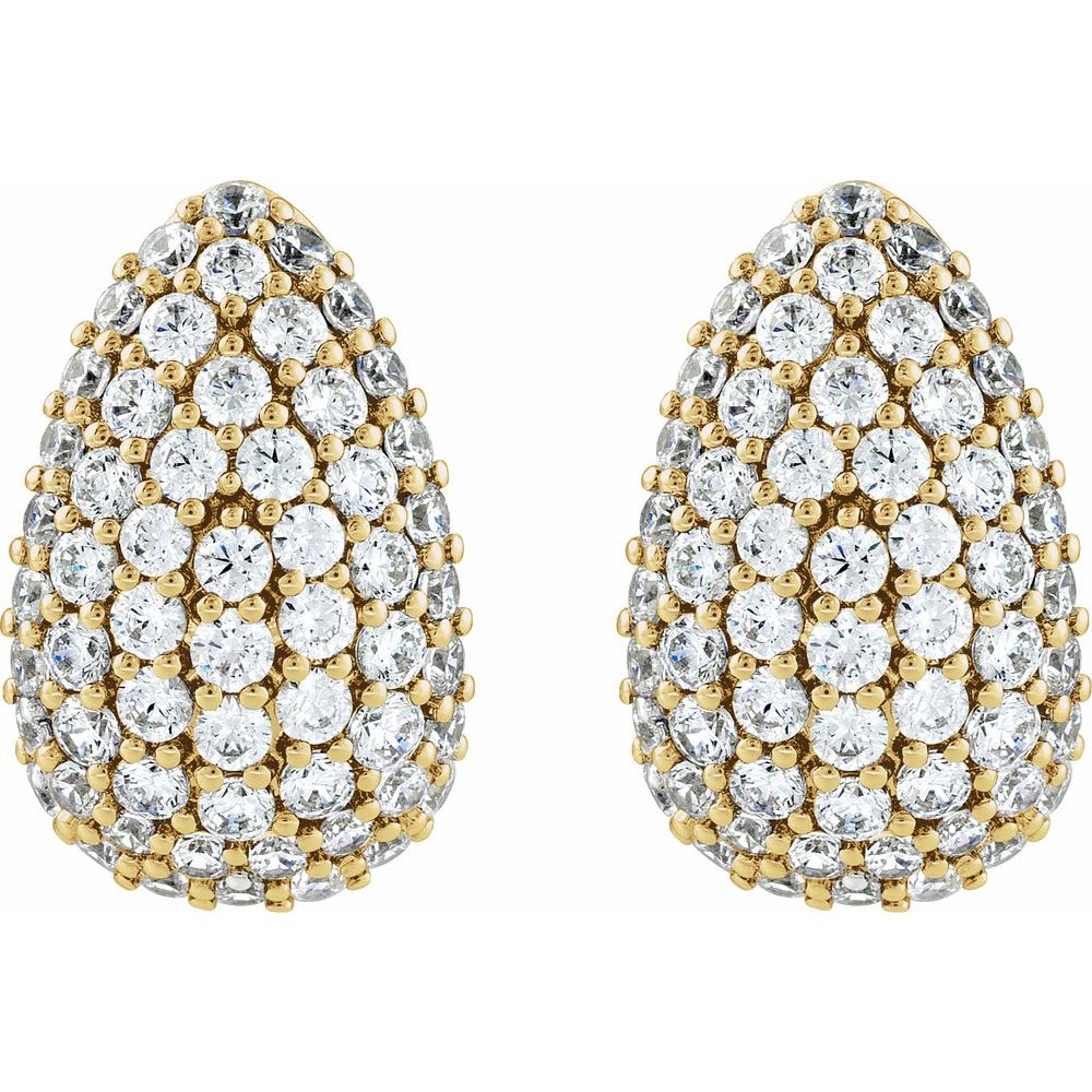 Diamonds and Gold Goccia Earrings