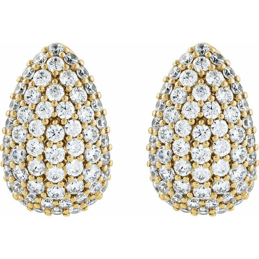 Diamonds and Gold Goccia Earrings