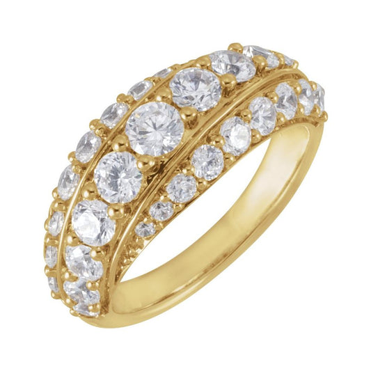 14K Yellow 2 1/4 CTW Lab-Grown Diamond Ring