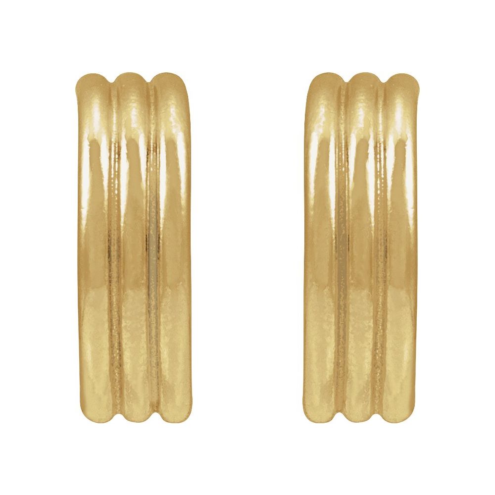 14K Yellow Gold-Filled 12 mm Hoop Earrings