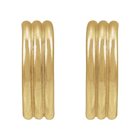 14K Yellow Gold-Filled 12 mm Hoop Earrings