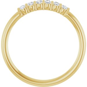 14K Yellow 1/8 CTW Natural Diamond Stackable Ring