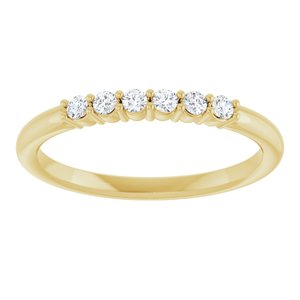 14K Yellow 1/8 CTW Natural Diamond Stackable Ring
