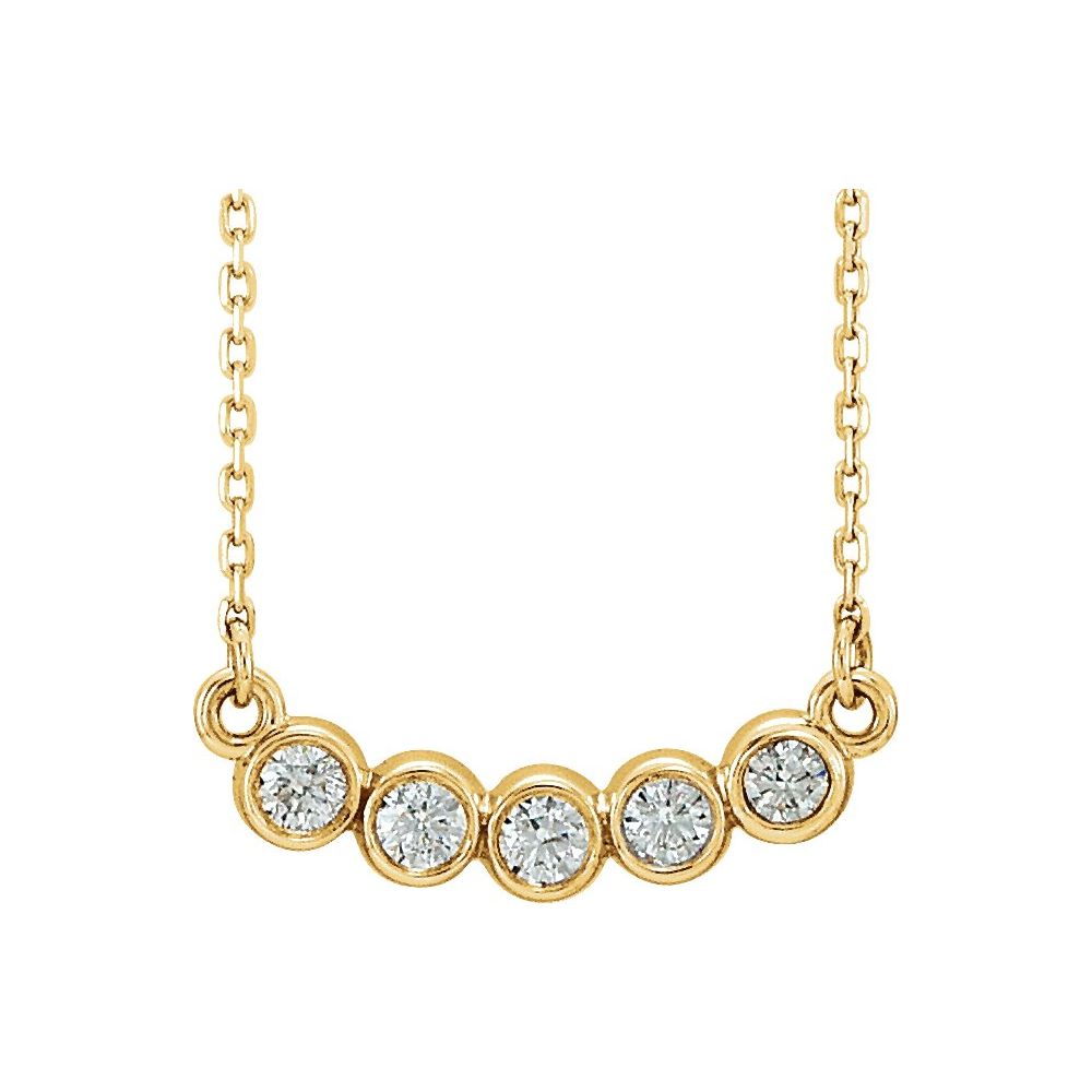 Diamonds and Gold Bar Necklace