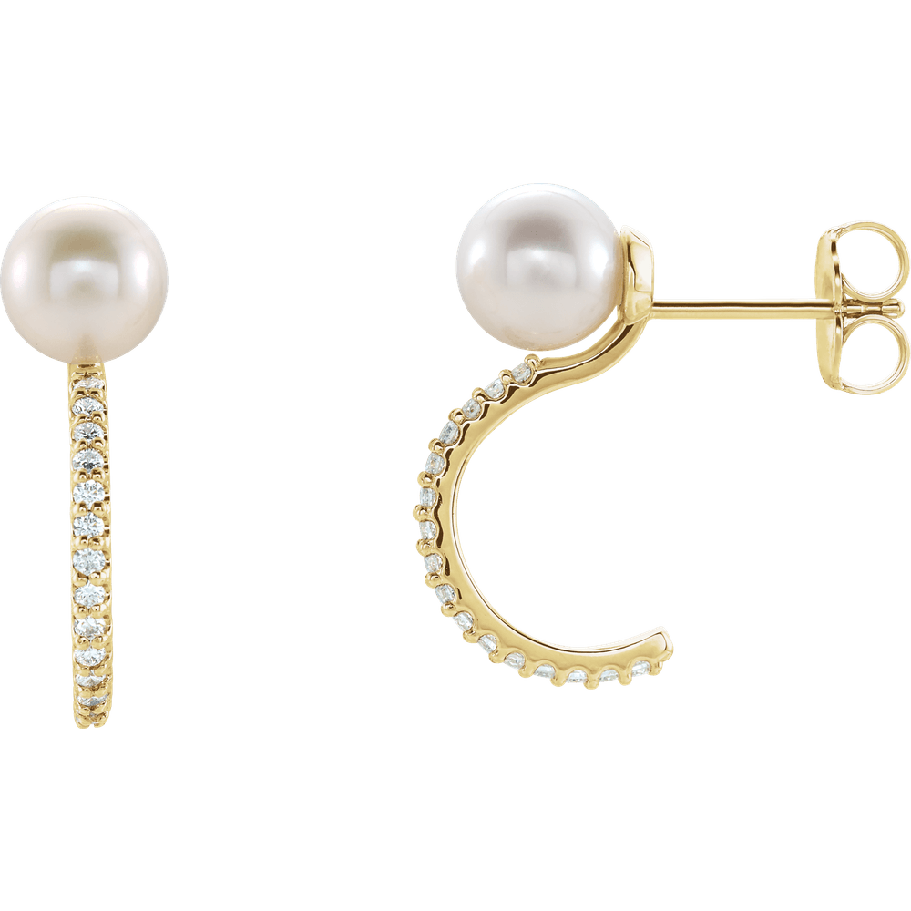 Aurore Pearl & Diamond Hoops product detail