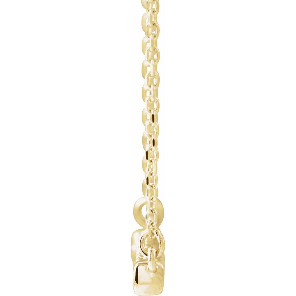 Diamonds and 14k Yellow Gold Bar Necklace
