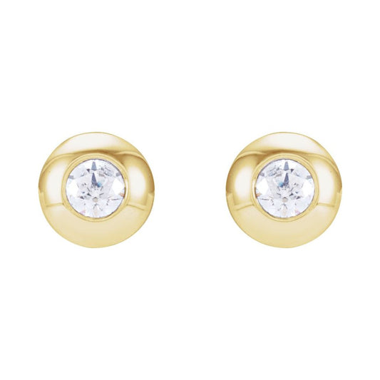 Natural Diamond and Gold Lucciole Earrings