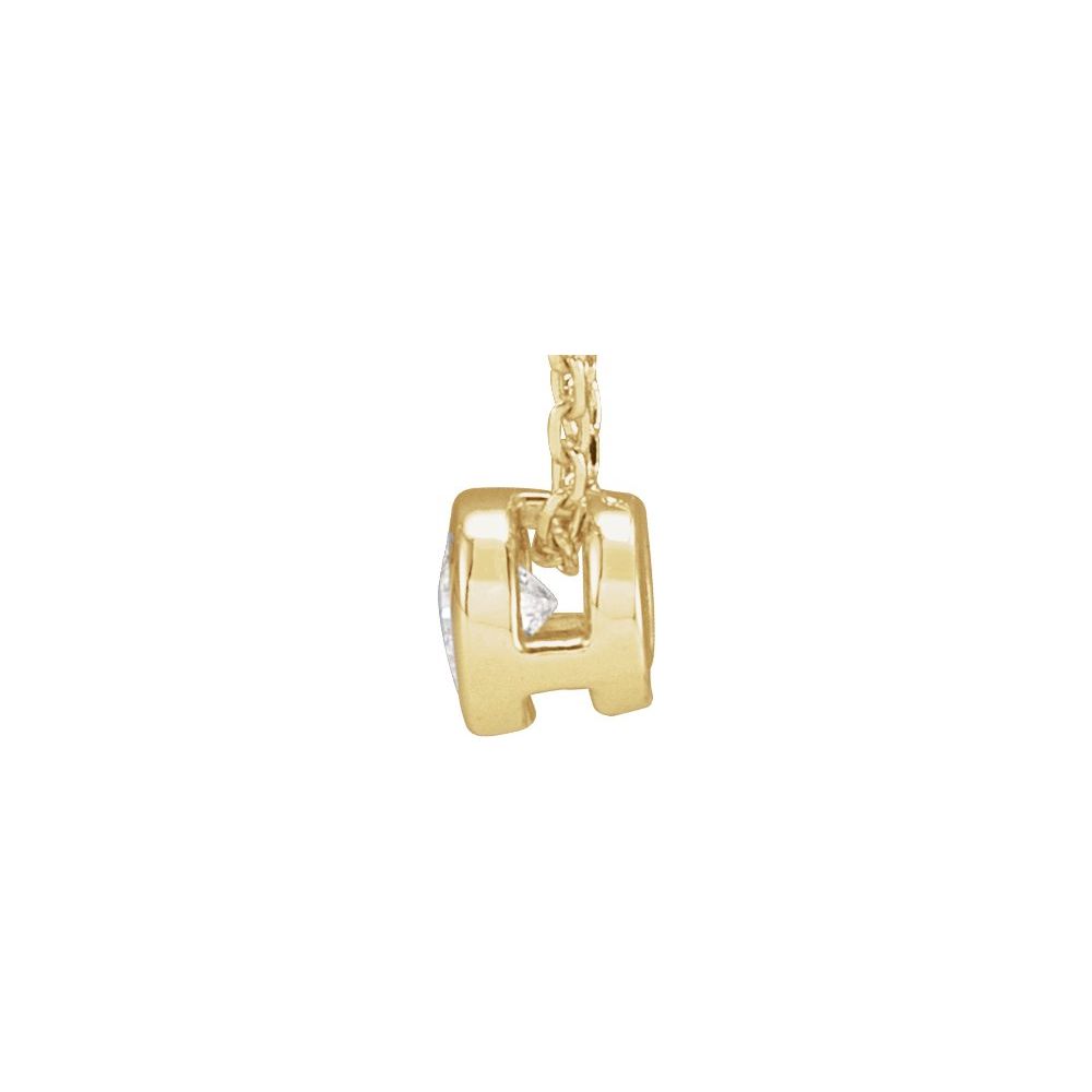 Diamonds and Gold Bezel Necklace