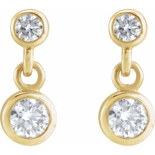 Natural Diamonds and Gold Sole Earrings