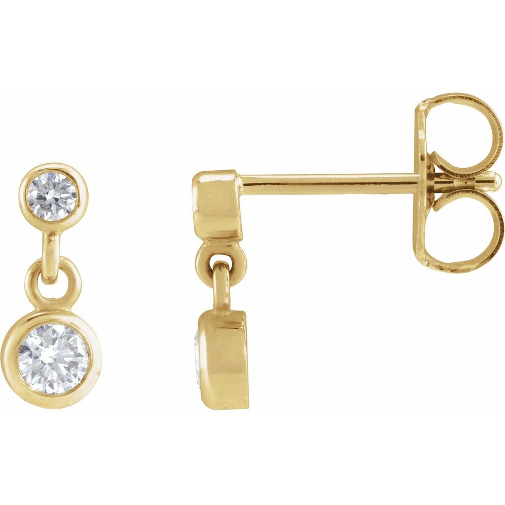 Natural Diamonds and Gold Sole Earrings