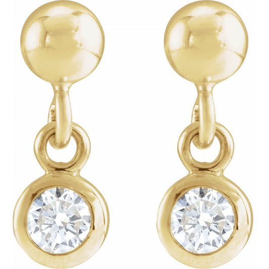 Natural Diamonds and Gold Vento Earrings