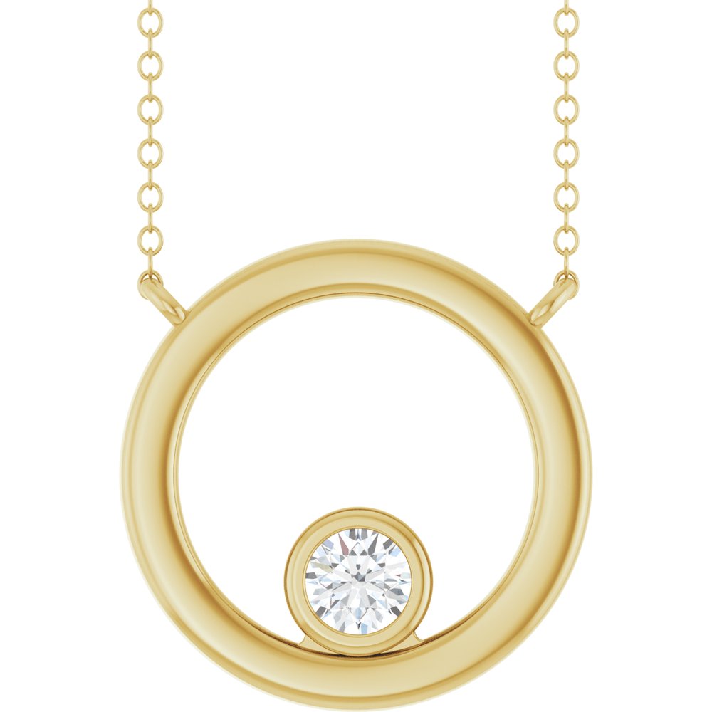 Diamonds and Gold Geometric Necklace
