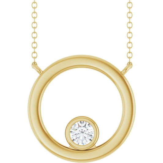 Diamonds and Gold Geometric Necklace