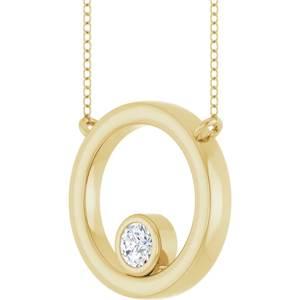 Diamonds and Gold Geometric Necklace