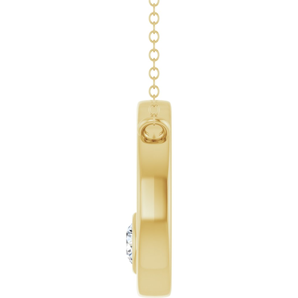 Diamonds and Gold Geometric Necklace