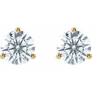 14K Yellow 3 CTW Lab-Grown Diamond Stud Earrings