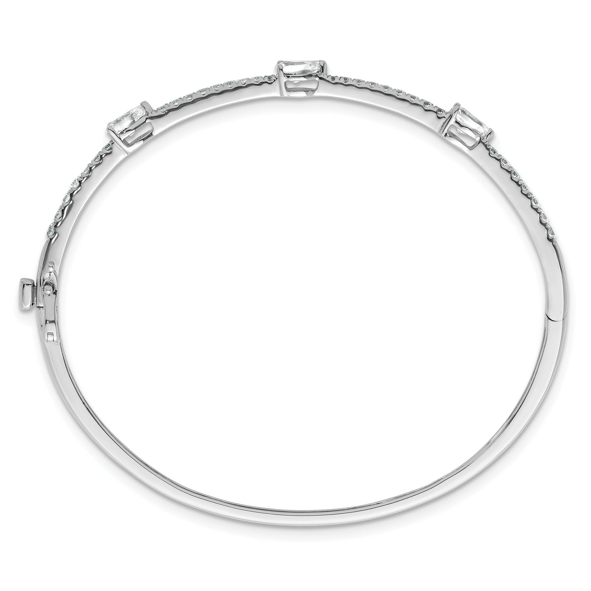 Aria Diamond Bangle — White Gold