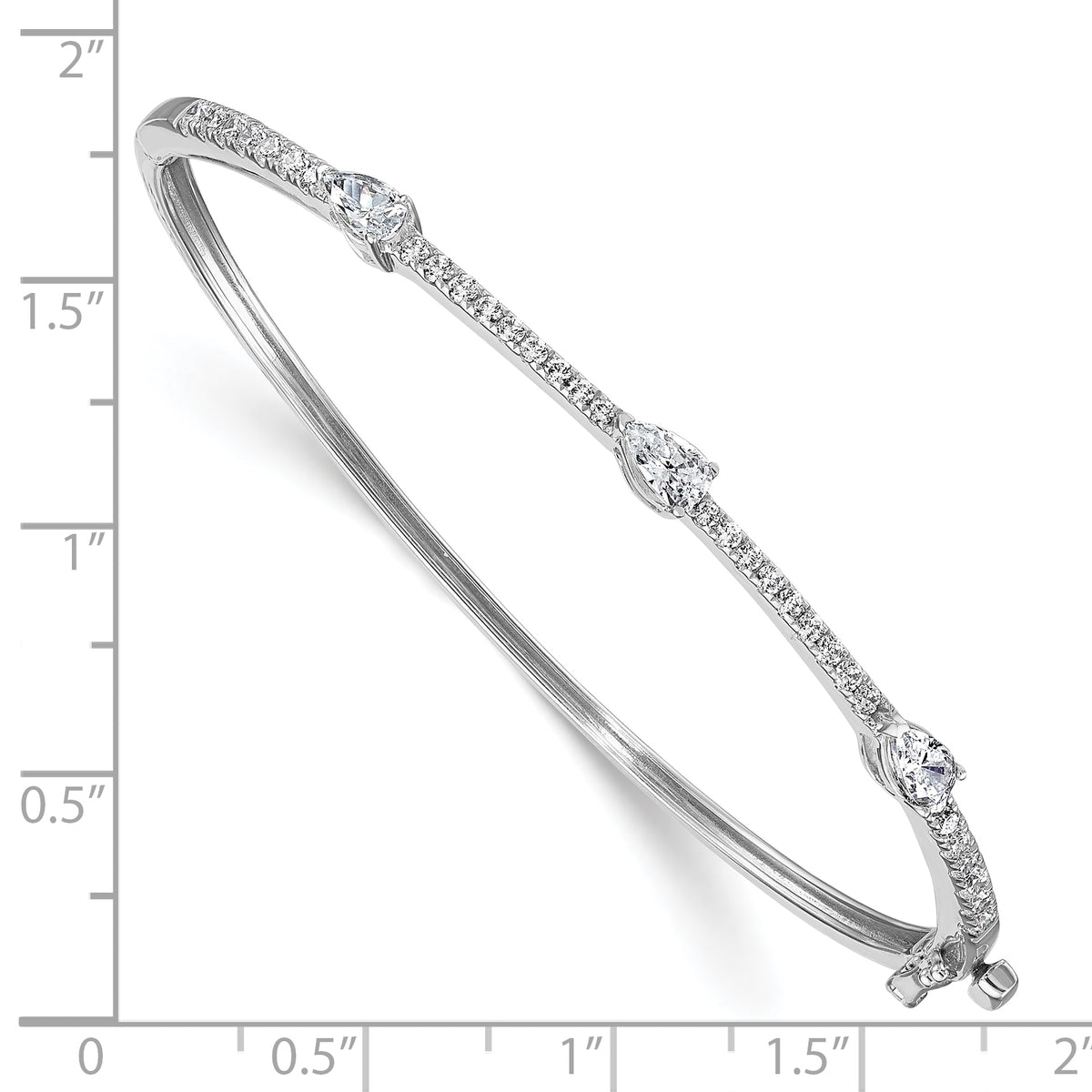 Aria Diamond Bangle — White Gold