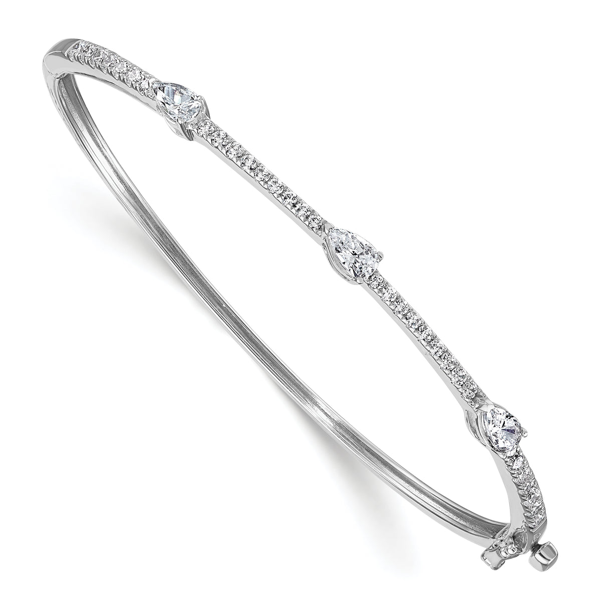 Aria Diamond Bangle — White Gold