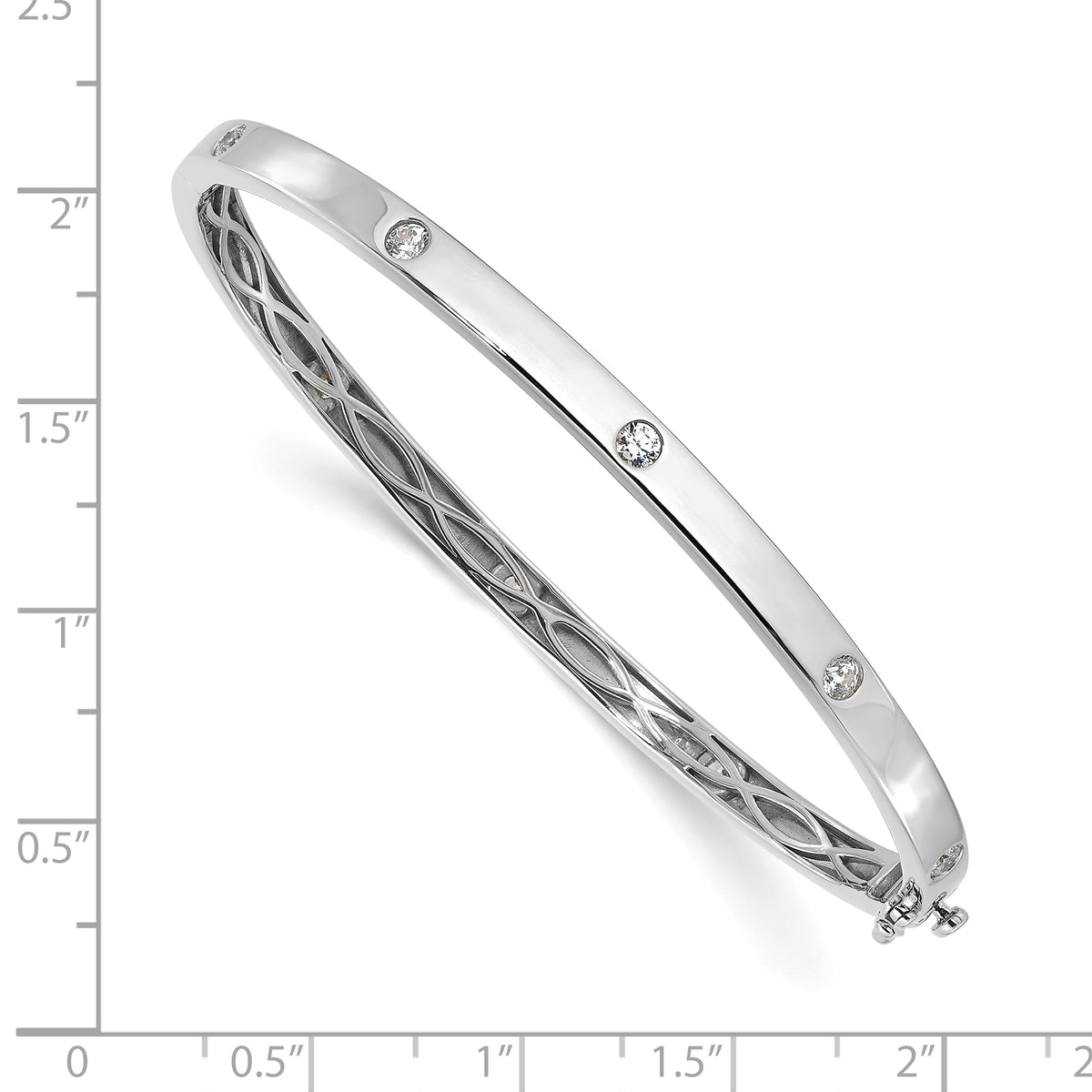 Aurora Diamond Bangle — White Gold
