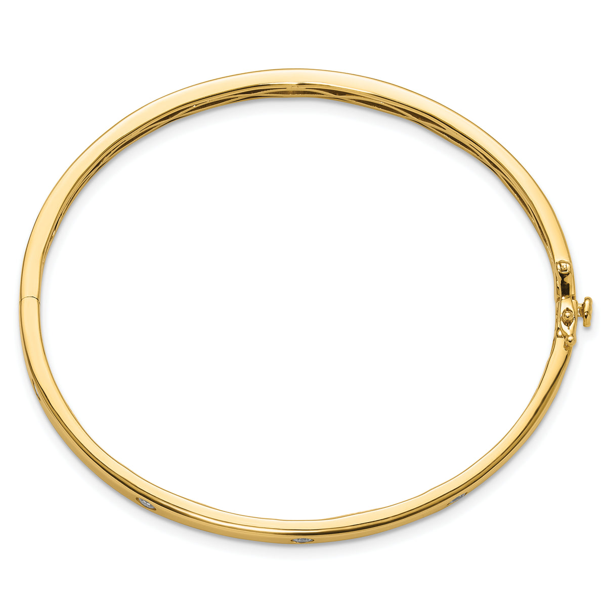 Aurora Diamond Bangle — Yellow Gold
