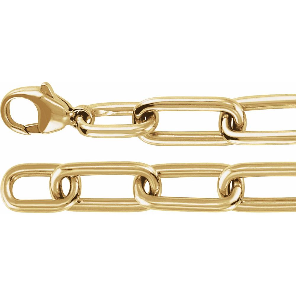 Diamonds and 14k Yellow Gold Paperclip Bracelet