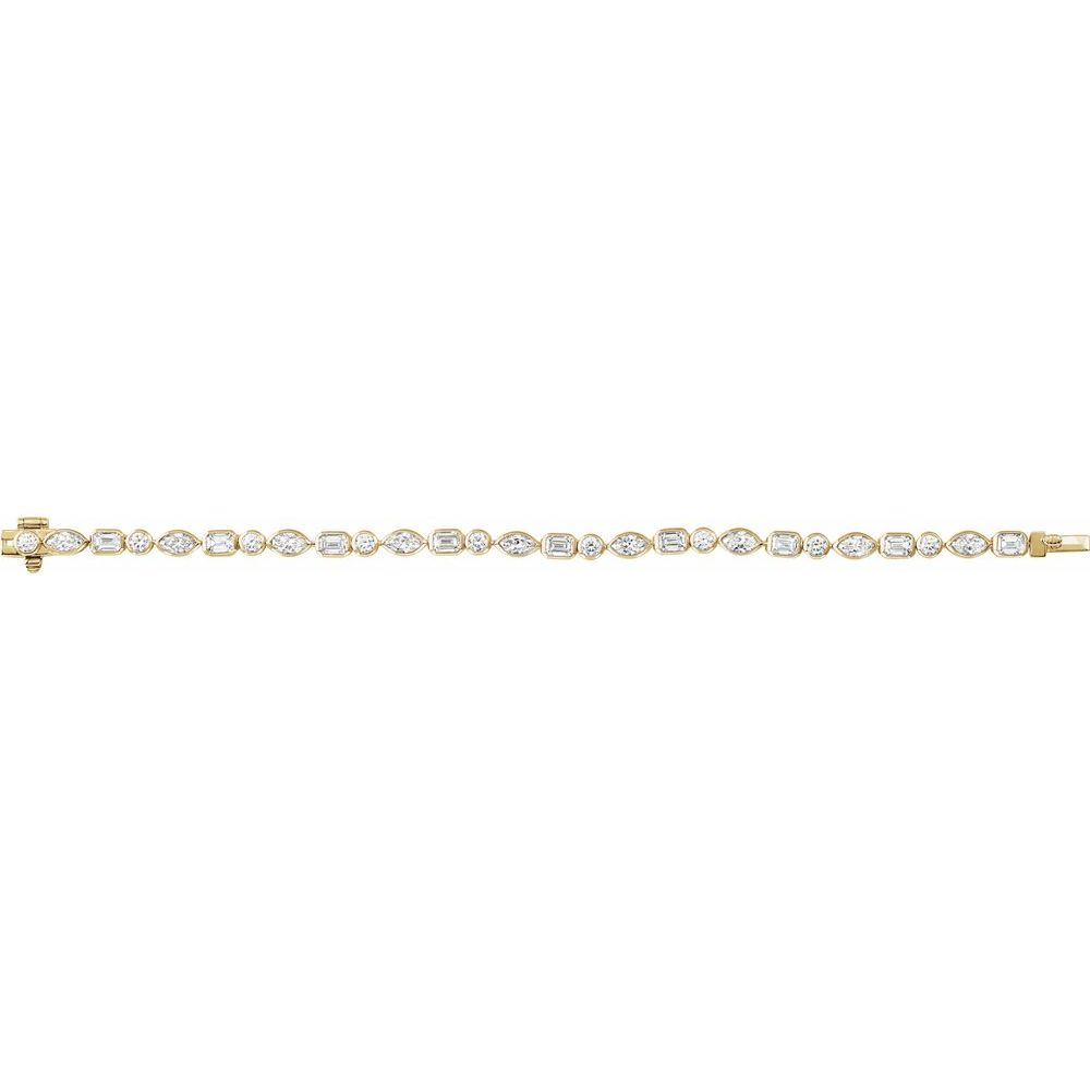 14K Yellow 7 1/8 CTW Lab-Grown Diamond Line 7" Bracelet