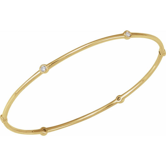 Diamonds and Gold Bangle