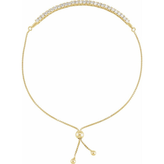 Diamonds and 14k Yellow Gold Valeska Bracelet