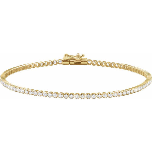 Diamonds and Gold Aurea Tennis Bracelet