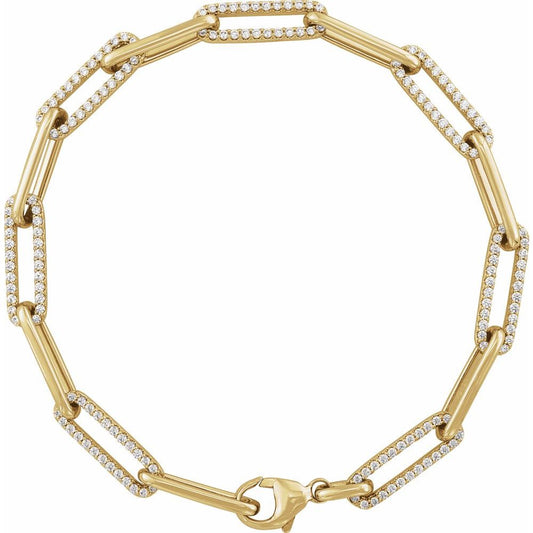 Diamonds and Gold Celestial Bracelet