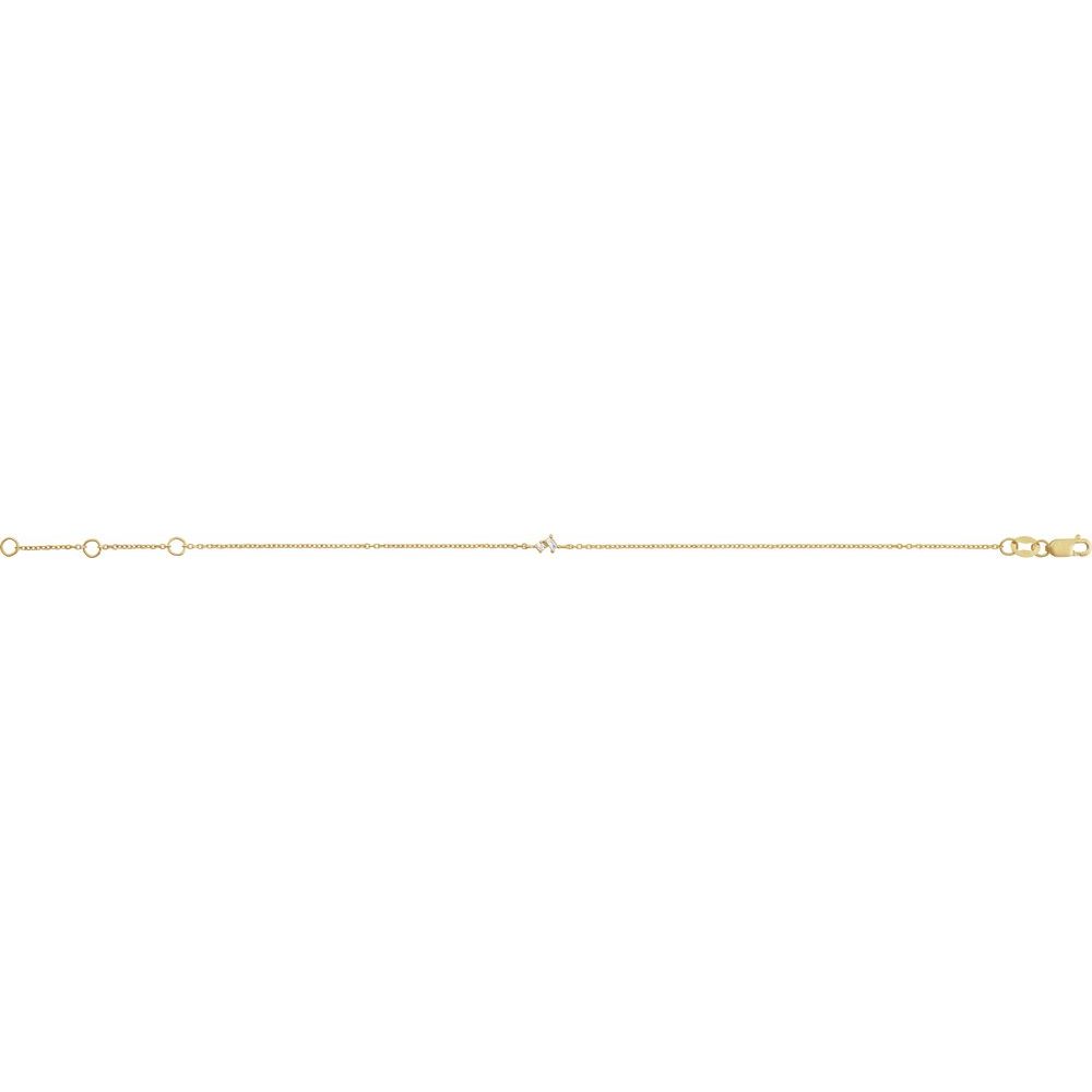 Gold and Natural Diamond Two Stone Bracelet