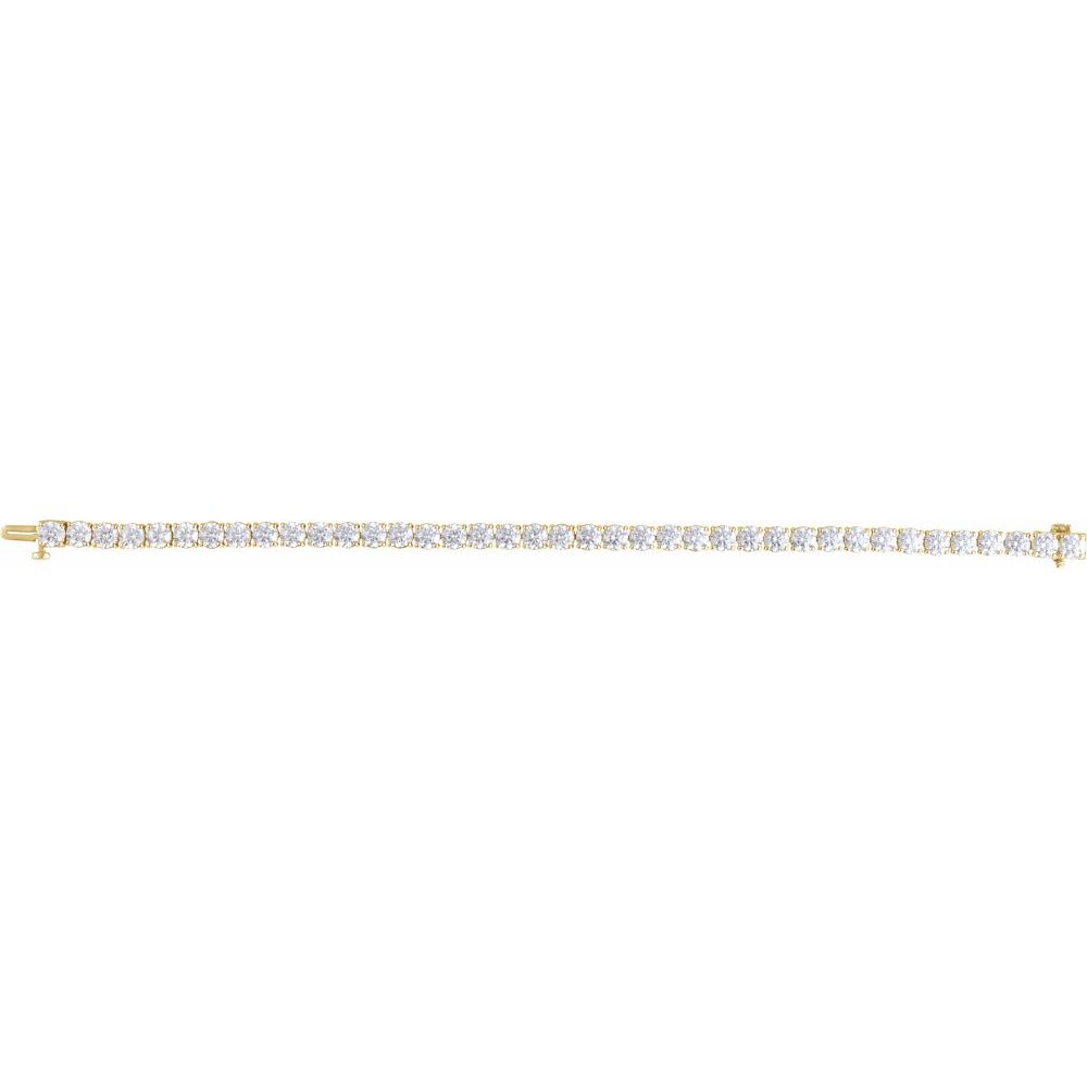 14K Yellow 12 CTW Lab-Grown Diamond Line 7" Bracelet