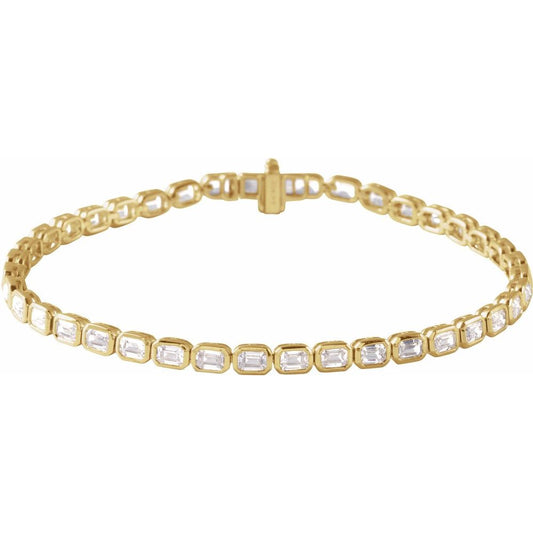Diamonds and 14k Yellow Gold Ottavia Bracelet