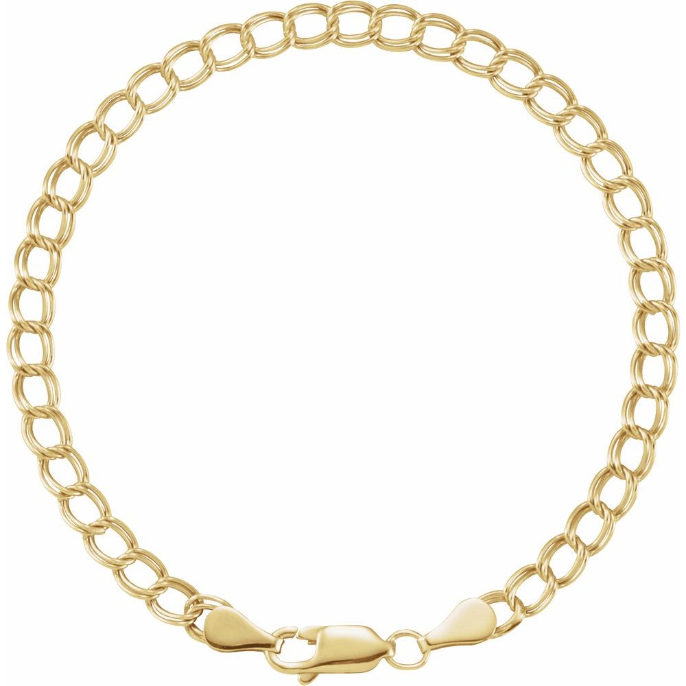 14K Yellow Gold-Filled 4 mm Curb 7" Chain