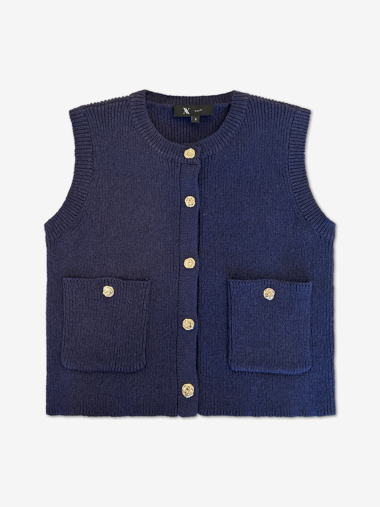 BUTTON DOWN SWEATER WAISTCOAT