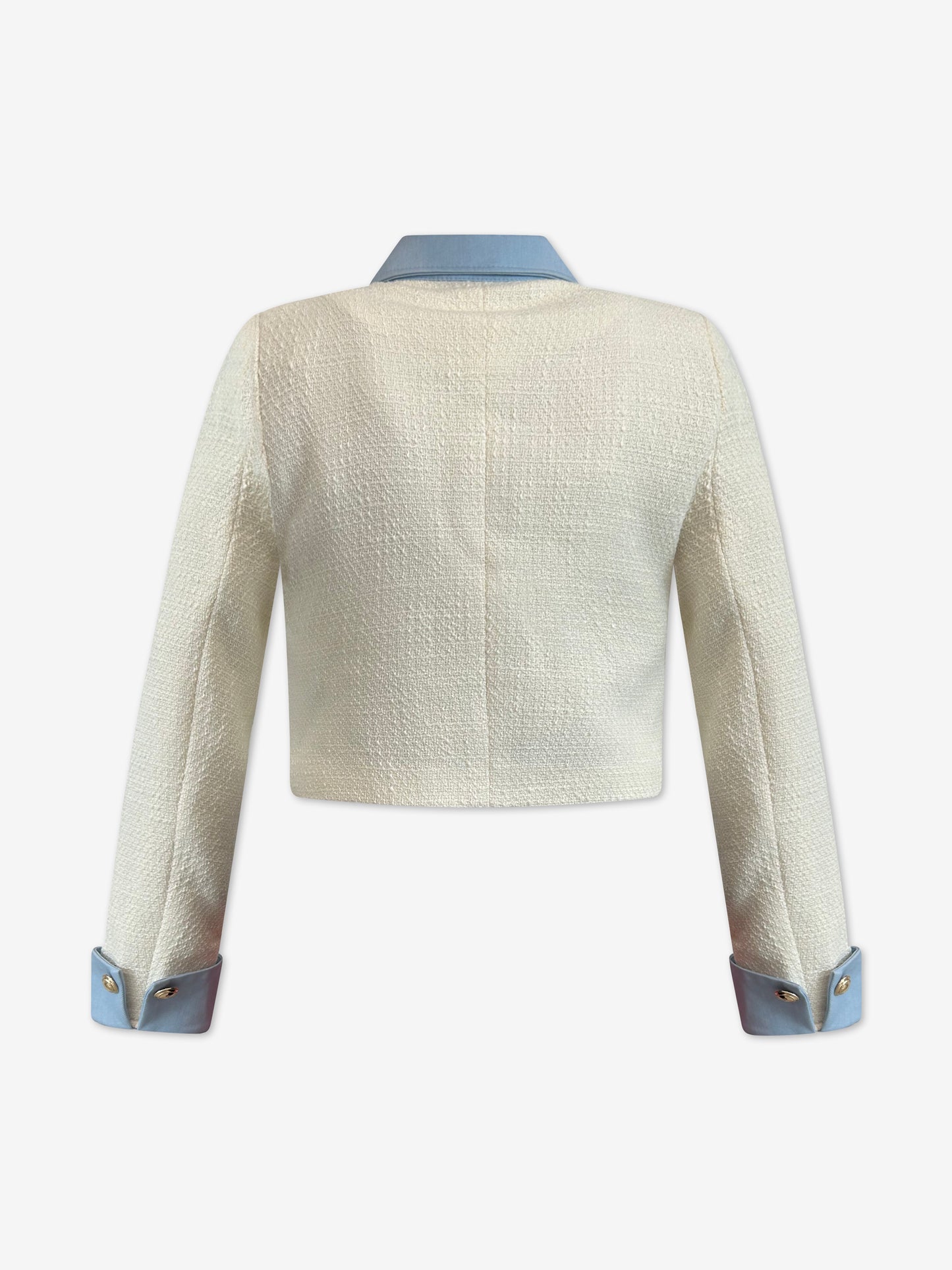 AZURE COLLAR TWEED JACKET