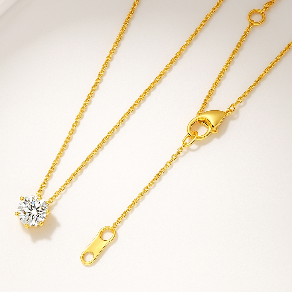 Solitaire Moissanite Necklace