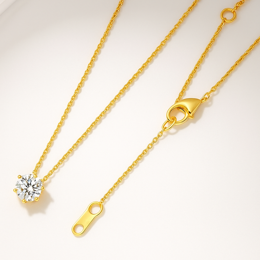 Solitaire Moissanite Necklace