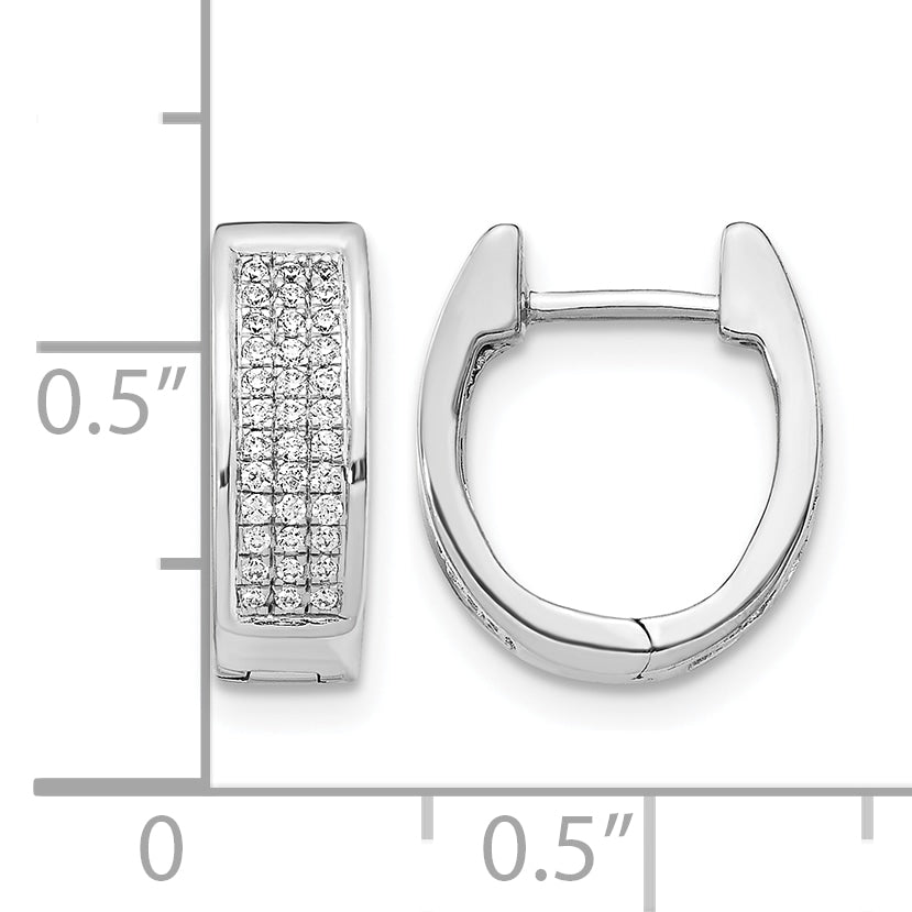 Óvalo Diamond Hoops — White Gold