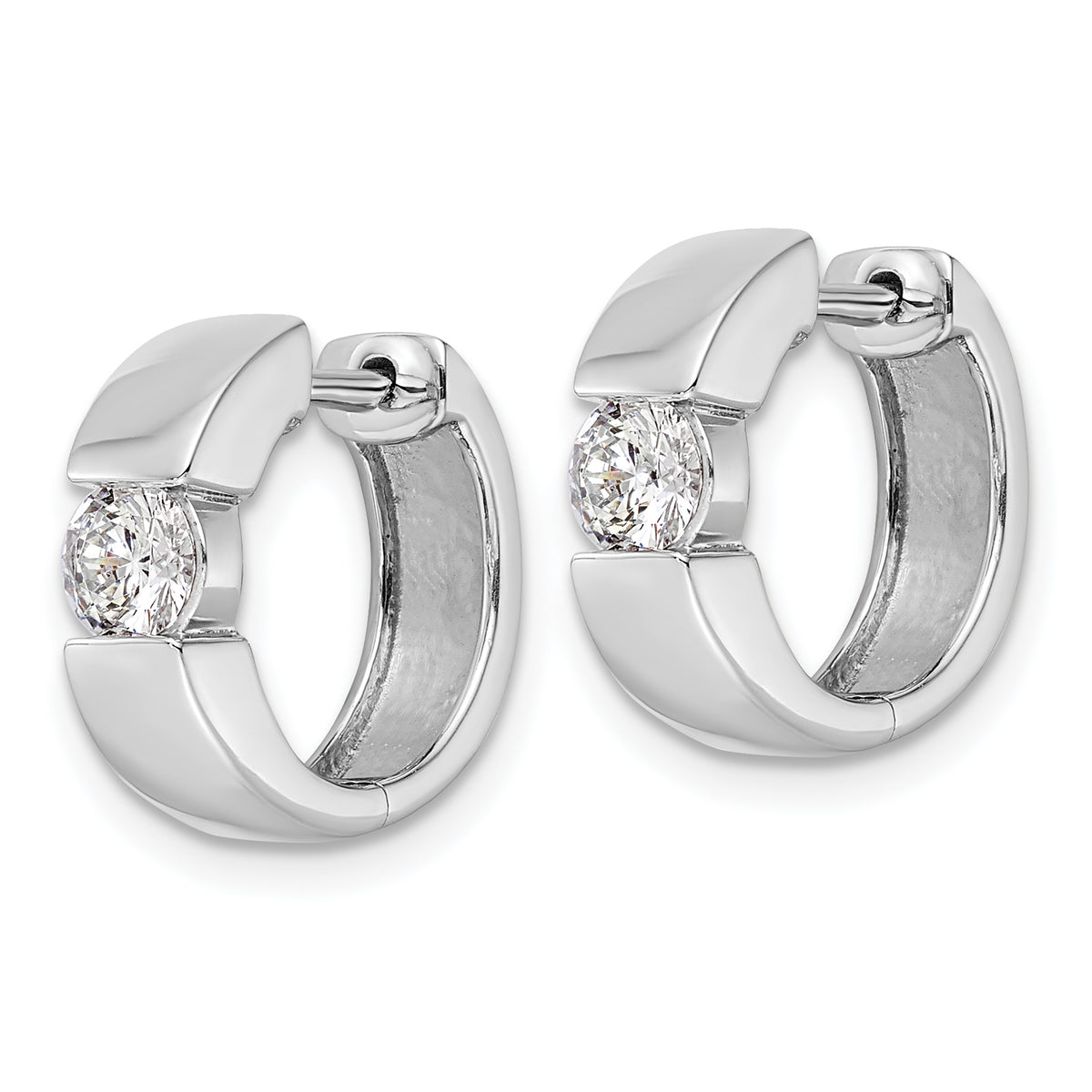 Lía Diamond Hoops — White Gold