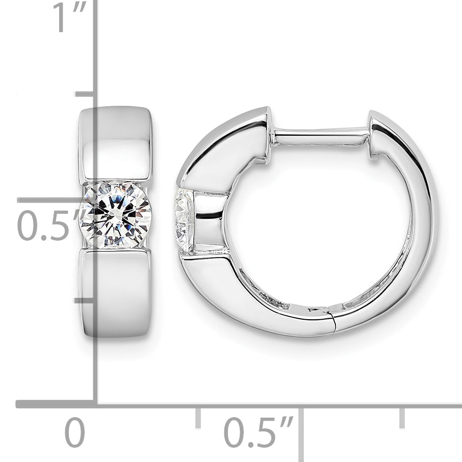 Lía Diamond Hoops — White Gold